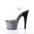 Pleaser Sandalia de Tacón ADORE-708OMBRE Plata Transparente-Negro Ocre EU-38 / US-8