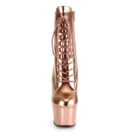 Pleaser Ankle Boots ADORE-1020 Rose-Gold Metallic Chrome EU-35 / US-5