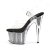 Pleaser Sandalia de Tacón ADORE-708SRS Plata Transparente Negro EU-35 / US-5