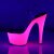 Pleaser Sandalia de Tacón ADORE-708UV Transparente Rosa Claro Neón EU-40 / US-10