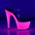 Pleaser Sandalia de Tacón ADORE-708UV Transparente Rosa Claro Neón EU-40 / US-10