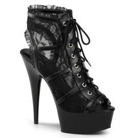 Pleaser ankle boot DELIGHT-696LC Black EU-38 / US-8