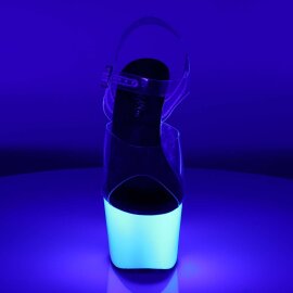Pleaser Sandalia de Tacón ADORE-708UV Transparente...