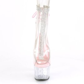 Pleaser STARDUST-1018C-2RS Plataforma Botines de Tobillo Transparente Rosa EU-35 / US-5