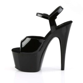 Pleaser Sandalia de Tacón ADORE-709 Negro Charol EU-35 / US-5