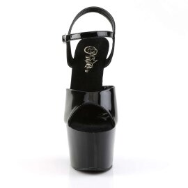 Pleaser Sandalia de Tacón ADORE-709 Negro Charol...