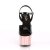 Pleaser Sandalia de Tacón ADORE-709 Negro Oro Rosado Claro Metalizado EU-38 / US-8