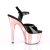 Pleaser Sandalia de Tacón ADORE-709 Negro Oro Rosado Claro Metalizado EU-38 / US-8