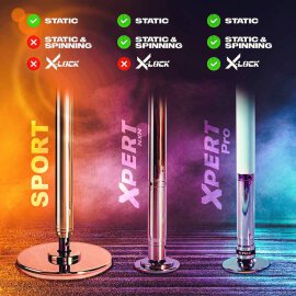 X-Pole XPert (NXN) Metalizado 40 mm 2,29 m - 2,78 m
