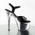 Pleaser Sandalia de Tacón ADORE-709 Negro Plata Metalizado EU-35 / US-5
