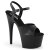 Pleaser Sandalia de Tacón ADORE-709 Negro Imitación Cuero EU-35 / US-5
