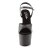 Pleaser Sandalia de Tacón ADORE-709 Negro Imitación Cuero EU-35 / US-5