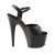 Pleaser Sandalia de Tacón ADORE-709 Negro Imitación Cuero EU-35 / US-5