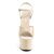 Pleaser Sandalia de Tacón ADORE-709 Crema Charol EU-35 / US-5