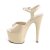 Pleaser Sandalia de Tacón ADORE-709 Crema Charol EU-35 / US-5