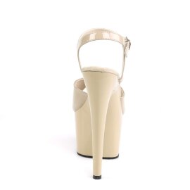 Pleaser Sandalia de Tacón ADORE-709 Crema Charol EU-37 / US-7