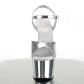 Pleaser Sandalia de Tacón ADORE-709 Plata...