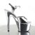Pleaser Sandalia de Tacón ADORE-709 Plata Metálico Metalizado EU-38 / US-8