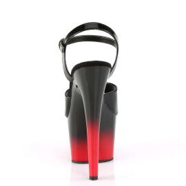Pleaser Sandalia de Tacón ADORE-709BR-H Negro Rojo Charol  EU-35 / US-5