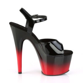 Pleaser Sandalia de Tacón ADORE-709BR-H Negro Rojo Charol  EU-35 / US-5