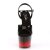 Pleaser Sandalia de Tacón ADORE-709BR-H Negro Rojo Charol  EU-35 / US-5