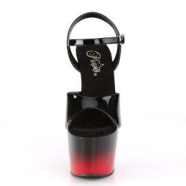 Pleaser Sandalia de Tacón ADORE-709BR-H Negro Rojo...