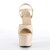 Pleaser Sandalia de Tacón ADORE-709FS Beige Imitación Ante EU-38 / US-8