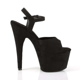 Pleaser Sandalia de Tacón ADORE-709FS Negro Imitación Ante EU-35 / US-5