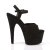 Pleaser Sandalia de Tacón ADORE-709FS Negro Imitación Ante EU-35 / US-5