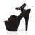 Pleaser Sandalia de Tacón ADORE-709FS Negro Imitación Ante EU-37 / US-7