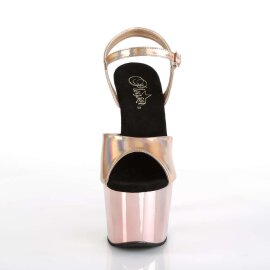 Pleaser Sandalia de Tacón ADORE-709HGCH Oro Rosado Claro Holograma Metalizado EU-36 / US-6