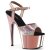 Pleaser Sandalia de Tacón ADORE-709HGCH Oro Rosado Claro Holograma Metalizado EU-36 / US-6