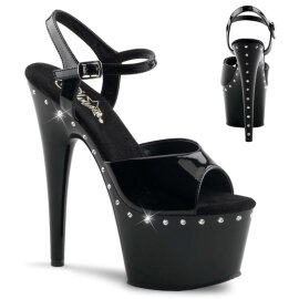 Pleaser Sandalia de Tacón ADORE-709LS Negro EU-35...
