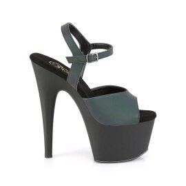 Pleaser Sandalia de Tacón ADORE-709REFL Verde-Negro Multi Reflectante EU-35 / US-5