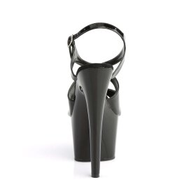 Pleaser Sandalia de Tacón ADORE-730 Negro Charol EU-38 / US-8