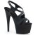 Pleaser Sandalia de Tacón ADORE-730 Negro Imitación Cuero EU-35 / US-5
