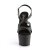 Pleaser Sandalia de Tacón ADORE-730 Negro Imitación Cuero EU-35 / US-5