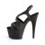 Pleaser Sandalia de Tacón ADORE-730 Negro Imitación Cuero EU-38 / US-8