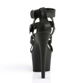 Pleaser Sandalia de Tacón ADORE-758 Negro Imitación Cuero EU-35 / US-5