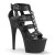 Pleaser Sandalia de Tacón ADORE-758 Negro Imitación Cuero EU-35 / US-5