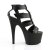 Pleaser Sandalia de Tacón ADORE-758 Negro Imitación Cuero EU-35 / US-5