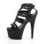 Pleaser Sandalia de Tacón ADORE-758 Negro Imitación Cuero EU-37 / US-7