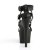 Pleaser Sandalia de Tacón ADORE-758 Negro Imitación Cuero EU-37 / US-7