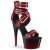 Pleaser Sandalia de Tacón ADORE-766 Rojo Negro EU-35 / US-5