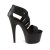 Pleaser Sandalia de Tacón ADORE-769 Negro Cintas Elásticas EU-40 / US-10