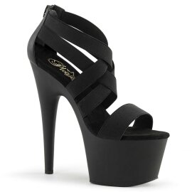 Pleaser Sandalia de Tacón ADORE-769 Negro Cintas...