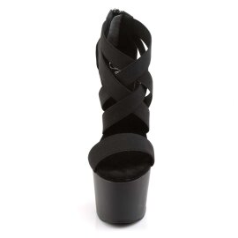 Pleaser Sandalia de Tacón ADORE-769 Negro Cintas...