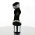 Pleaser Sandalia de Tacón ADORE-769RS Negro Plata Metalizado EU-35 / US-5