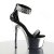 Pleaser Sandalia de Tacón ADORE-769RS Negro Plata Metalizado EU-35 / US-5