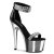 Pleaser Sandalia de Tacón ADORE-769RS Negro Plata Metalizado EU-37 / US-7